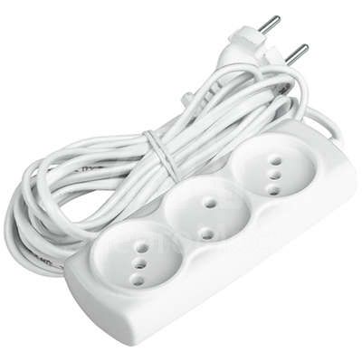 Удлинитель 3х5м 6А IP20 УДП-3-500 1.3кВт ШВВП 2х0.75 ФАZА 1043085