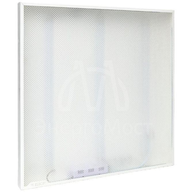 Светильник светодиодный ДВО-1001 30Вт 6500К IP40 595х595х40 призма панель EKF LPL-1001-Z-30-6500-40