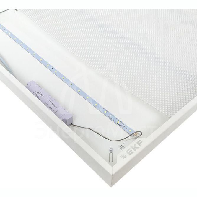 Светильник светодиодный ДВО-1001 30Вт 6500К IP40 595х595х40 призма панель EKF LPL-1001-Z-30-6500-40