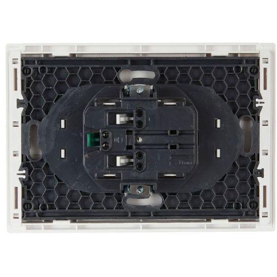 Розетка 2-м СП FORTE&amp;amp;PIANO FP224 16А с заземл. без защ. шторок безвинт. крепл. бел. IEK FP-R21-16-1-K01