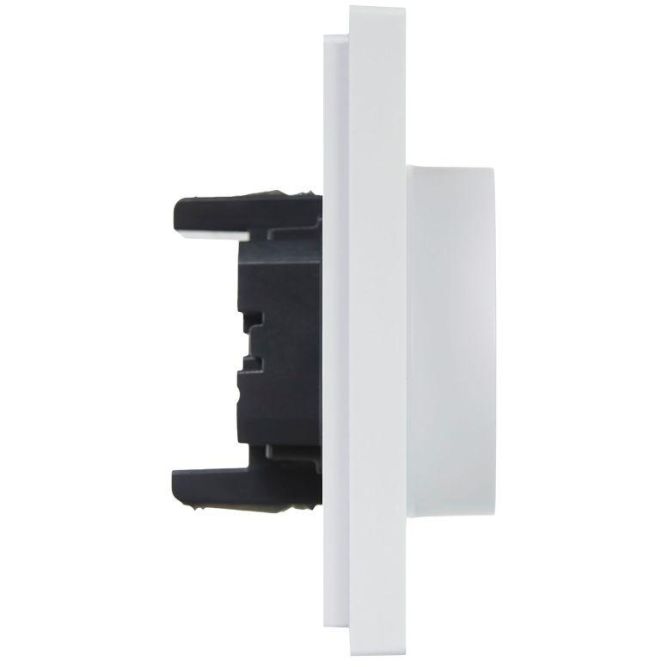 Розетка 2-м СП FORTE&amp;amp;PIANO FP224 16А с заземл. без защ. шторок безвинт. крепл. бел. IEK FP-R21-16-1-K01