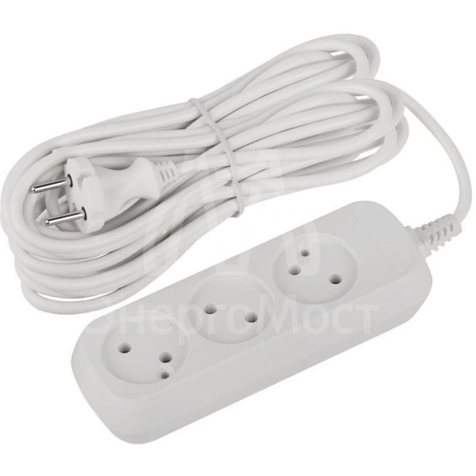 Удлинитель электрический UDL-10-370 Greenline 3 розетки без заземления 7м ПВС 2х1кв.мм Эра Б0065031