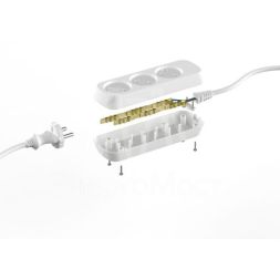 Удлинитель электрический UDL-10-370 Greenline 3 розетки без заземления 7м ПВС 2х1кв.мм Эра Б0065031