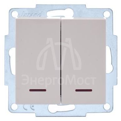 Механизм выключателя проходн. с инд. 1-кл. СП VESNA кремов. LEZARD 742-0388-114