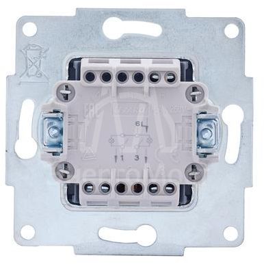 Механизм выключателя проходн. с инд. 1-кл. СП VESNA кремов. LEZARD 742-0388-114