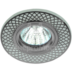 Светильник DK LD42 WH/CH /1 MR16 декор. со светодиодной подсветкой бел./хром ЭРА Б0048938