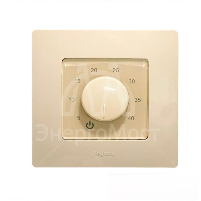 Термостат механический Th-HF-E-B 16А 3.6кВт для теплых полов датчик пола с возможн. установкой в рамку Legrand Etika черн. EXTHERM Th-HF-E-B