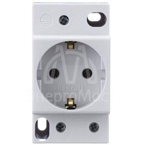 Розетка 16А 220В 2P+PEN на DIN-рейку PM-102 SchE 18012DEK