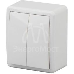 Выключатель 2-кл. ОП Эра Эксперт 10А IP20 11-1204-01 250В 10AX бел. Эра Б0020663