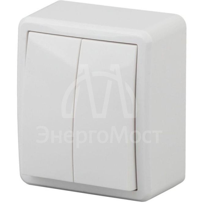 Выключатель 2-кл. ОП Эра Эксперт 10А IP20 11-1204-01 250В 10AX бел. Эра Б0020663