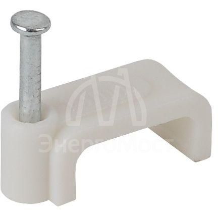 Скоба 6мм плоская пластиковая (уп.50шт) ЭРА Б0038905