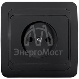 Розетка 1-м CLASSICO 2022B черн. IN HOME 4690612061092