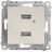 Розетка 2-м USB СП Pixel тип A+A 5В 1х2.1А 2х1.05А механизм беж. TOKOV ELECTRIC TKE-PX-2USB-C02