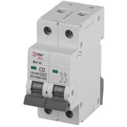 Выключатель автоматический 2п C 32А 4.5кА ВА47-63 PRO ЭРА Б0059425
