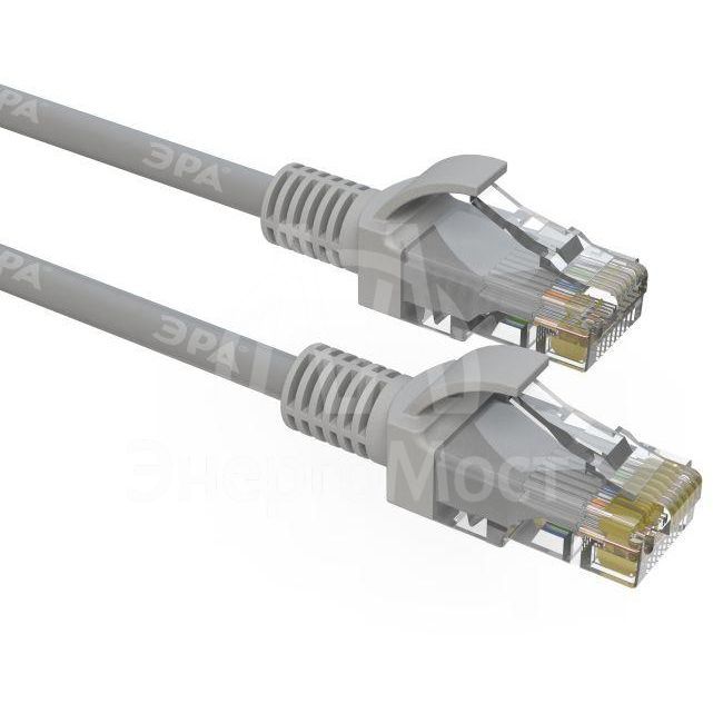 Патч корд U/UTP кат.5e PC-2U-A 2м сер. Simple Эра Б0051372