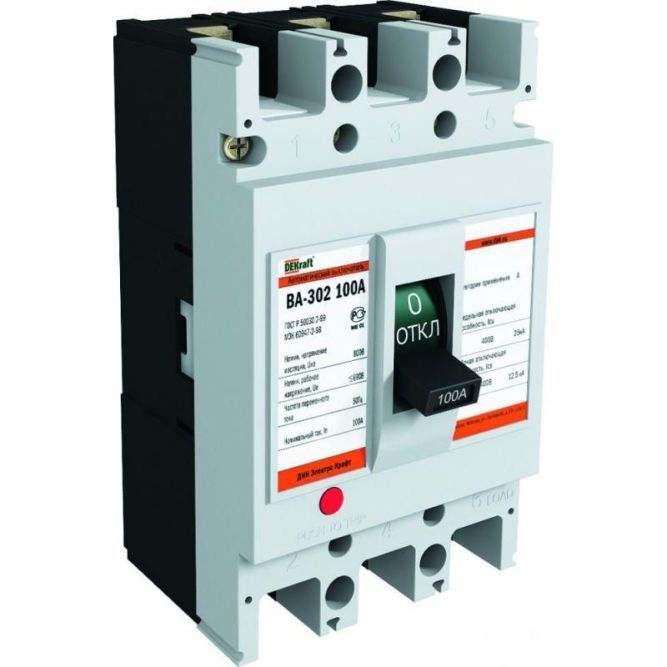 Выключатель автоматический 3п 100А 25кА ВА-302 SchE 21008DEK