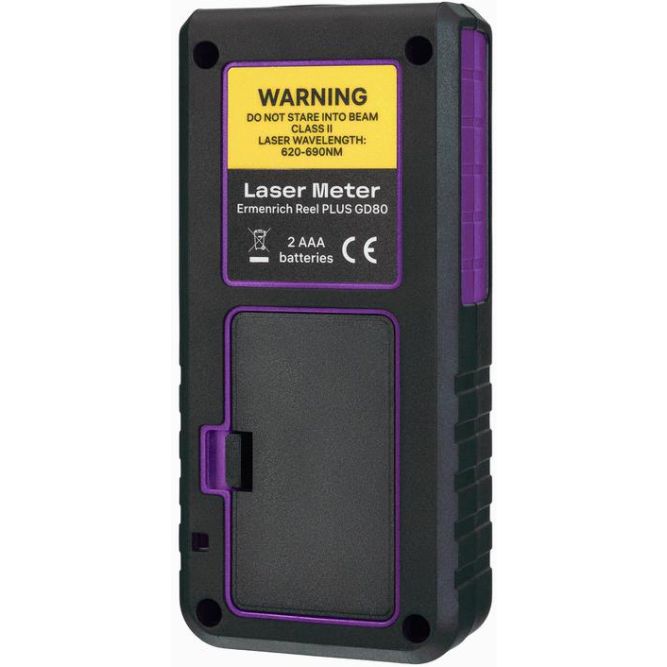 Рулетка лазерная Reel PLUS GD80 фиолет. Ermenrich 85315