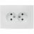 Розетка 2-м СП Валенсия 10А IP20 без заземл. защ. шторки бел. PROxima EKF EWR10-102-10