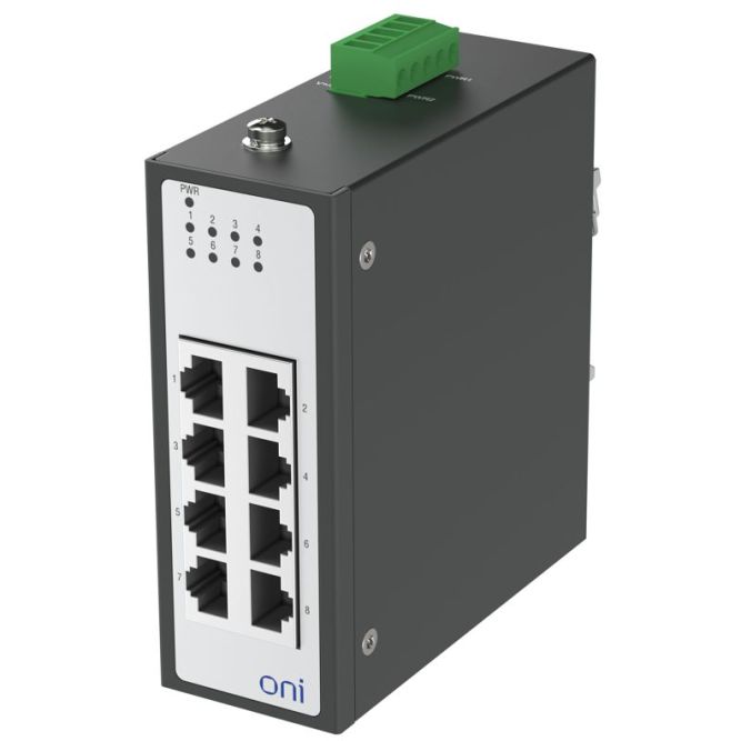 Коммутатор промышленный неуправляемый ISU-430 Ethernet 8 портов 10/100BaseT разъем RJ45 24В AC/12/24/48В DC с резервированием ONI ISU-430-8FE0000000000