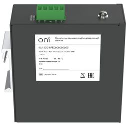 Коммутатор промышленный неуправляемый ISU-430 Ethernet 8 портов 10/100BaseT разъем RJ45 24В AC/12/24/48В DC с резервированием ONI ISU-430-8FE0000000000