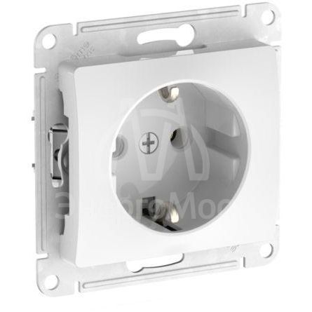 Розетка Glossa 16А с заземл. быстрозажим. клем. механизм бел. SE GSL000143S