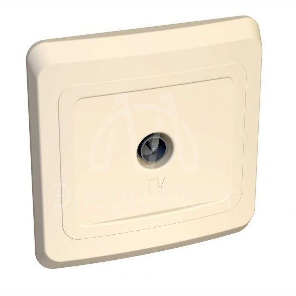 Розетка TV 1-м СП Этюд оконечная крем. SchE TVC-002K