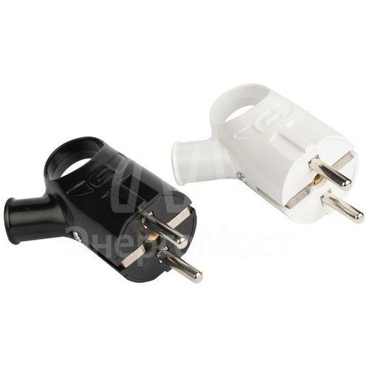 Вилка с кольцом 16А 250В с заземл. бел. EKF AVK16-10