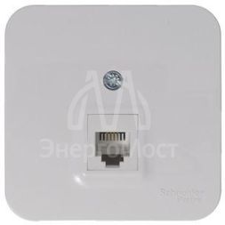 Розетка телефонная 1-м ОП BLANCA RJ11 изол. пласт. бел. SchE BLNIA011001