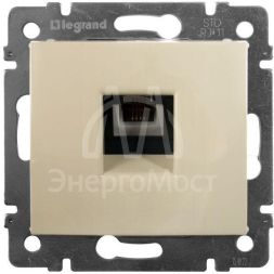 Механизм розетки телеф. 1-м СП Valena RJ11 сл. кость Leg 774338