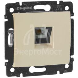 Механизм розетки телеф. 1-м СП Valena RJ11 сл. кость Leg 774338