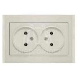 Розетка 2-м СП Бриллиант 16А IP20 без заземл. сл. кость Universal 7948738