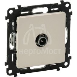 Розетка телевизионная TV 1-м Valena Life 0-2400МГц с топологией &amp;quot;звезда&amp;quot; с лицев. панелью механизм сл. кость Leg 753551