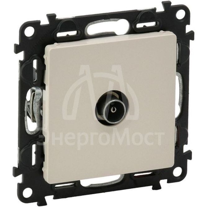 Розетка телевизионная TV 1-м Valena Life 0-2400МГц с топологией &amp;quot;звезда&amp;quot; с лицев. панелью механизм сл. кость Leg 753551