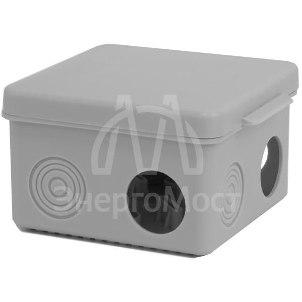 Коробка распределительная ОП 80х80х50мм 7 каб. вводов IP54 сер. TOKOV ELECTRIC TKE-KR-80-80-50-C06