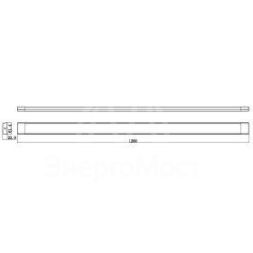 Светильник светодиодный SPO-531-0-65K-036 линейный 1.2м 36Вт 6500К IP20 опал ЭРА Б0045367