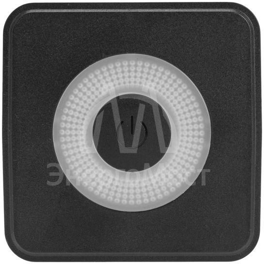 Двойник электрический Куб 16А с/з+2хUSB-A 2.4А+USB Type-C 3А с ночной подсветкой черн. Rexant 11-1252