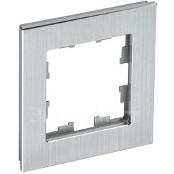 Рамка 1-м BRITE РУ-1-1-БрА металл алюм. IEK BR-M12-M-K47