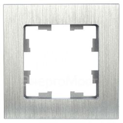 Рамка 1-м BRITE РУ-1-1-БрА металл алюм. IEK BR-M12-M-K47