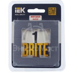 Рамка 1-м BRITE РУ-1-1-БрА металл алюм. IEK BR-M12-M-K47