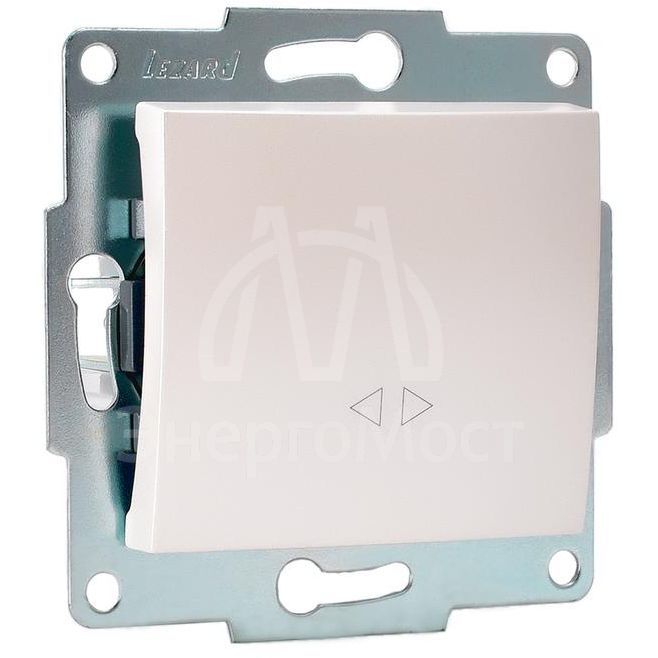 Механизм выключателя промежуточного 1-кл. 2п СП Karina 10А IP20 жемчуж./бел. перламутр LEZARD 707-3088-107