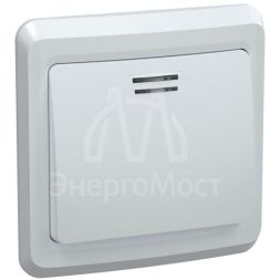 Выключатель 1-кл. СП Вега 10А IP20 ВС10-1-1-ВБ с индикацией бел. IEK EVV11-K01-10-DM