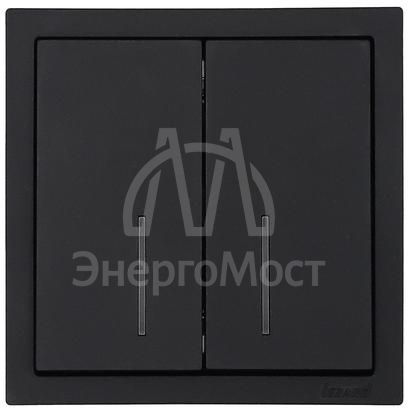 Выключатель 2-кл. с индик. СП ZIMA IP20 10А безвинт. зажим черн. бархат LEZARD 704-4288-112QC