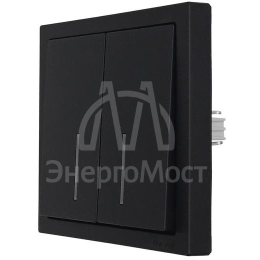 Выключатель 2-кл. с индик. СП ZIMA IP20 10А безвинт. зажим черн. бархат LEZARD 704-4288-112QC