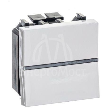 Механизм переключателя проходного 1-кл. 1п 2мод. СП Zenit 16А IP20 с клавишей альп. бел. ABB 2CLA221000N1101