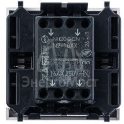 Механизм переключателя проходного 1-кл. 1п 2мод. СП Zenit 16А IP20 с клавишей альп. бел. ABB 2CLA221000N1101