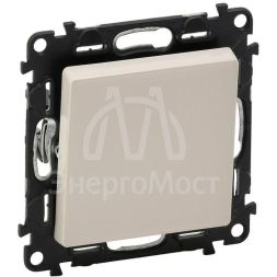Механизм переключателя 1-кл. СП Valena Life 10А IP20 250В 10AX с лиц. панелью безвинт. зажимы сл. кость Leg 752506