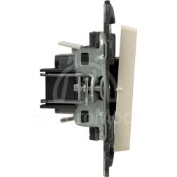 Механизм переключателя 1-кл. СП Valena Life 10А IP20 250В 10AX с лиц. панелью безвинт. зажимы сл. кость Leg 752506