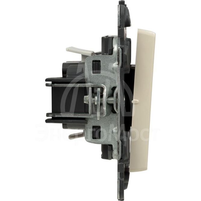 Механизм переключателя 1-кл. СП Valena Life 10А IP20 250В 10AX с лиц. панелью безвинт. зажимы сл. кость Leg 752506