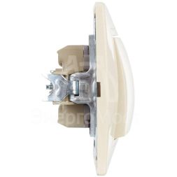 Выключатель проходной 1-кл. СП Кварта 10А IP20 ВСп10-1-0-ККм крем. IEK EVK12-K33-10-DM