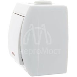 Выключатель 1-кл. ОП Ната 10А IP20 с подсветкой бел. LEZARD 710-0200-111